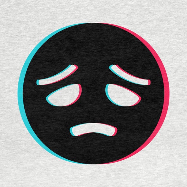 TikTok sad depressed emoji smiley Black by ThingyDilly